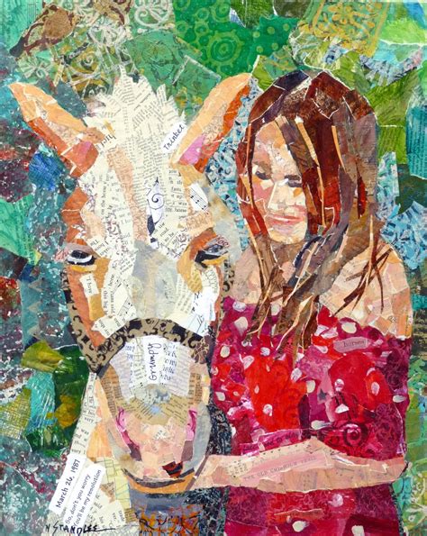 Nancy Standlee Fine Art Torn Paper Collage Whitney 13076 Finished