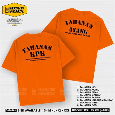 Jual Kaos Dewasa Tahanan Kpk Ayang Emak Mantan Pabrik Nusakambangan Istri Dan Bos Pria Wanita