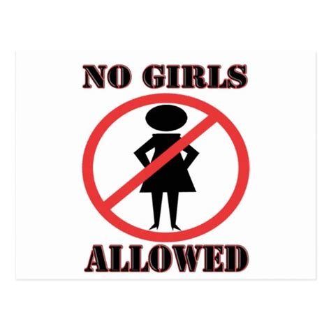 No Girls Allowed Postcard Zazzle