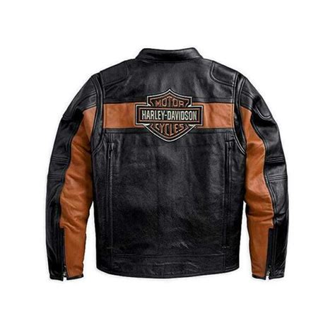 Men S New Victoria Lane Harley Davidson Biker Leather Jacket Blazon