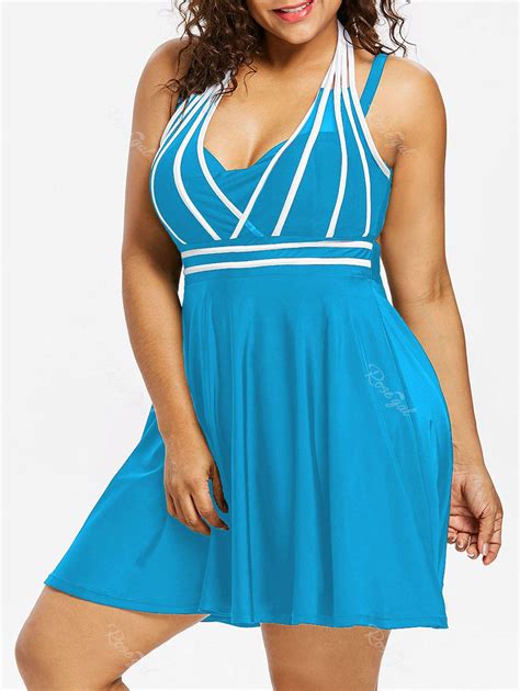 44 Off Plus Size String Skirted One Piece Swimsuit Rosegal