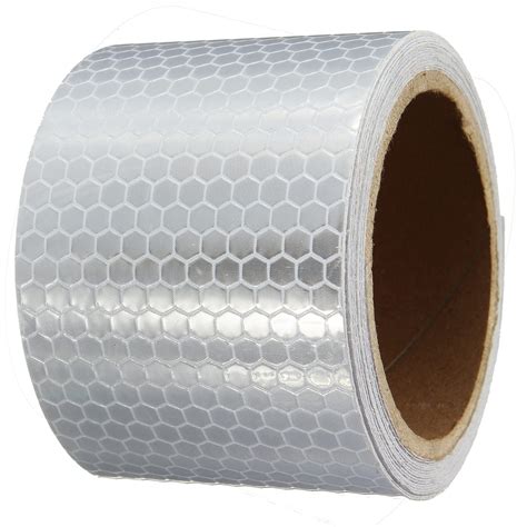 2x10 3m Silver White Reflective Safety Warning Conspicuity Tape Film
