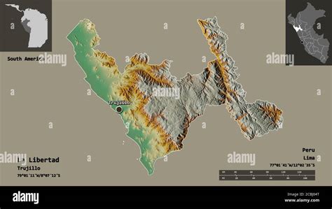 Shape Of La Libertad Region Of Peru And Its Capital Distance Scale