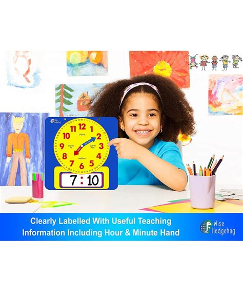 Write And Wipe Teaching Demonstration Clock Large Kids Telling Time