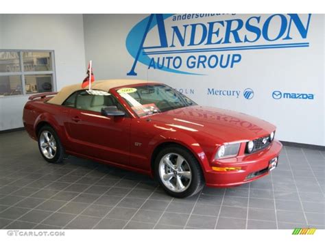 2008 Dark Candy Apple Red Ford Mustang Gt Premium Convertible 27920249