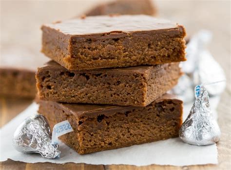 Frost brownies when completely cool sprinkle with additional chocolate chips. Hershey's Kisses brownies - Chocolate Chocolate and More!