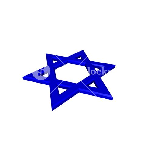 Blue Judaism Religious Symbol Star Of David Isolated On White