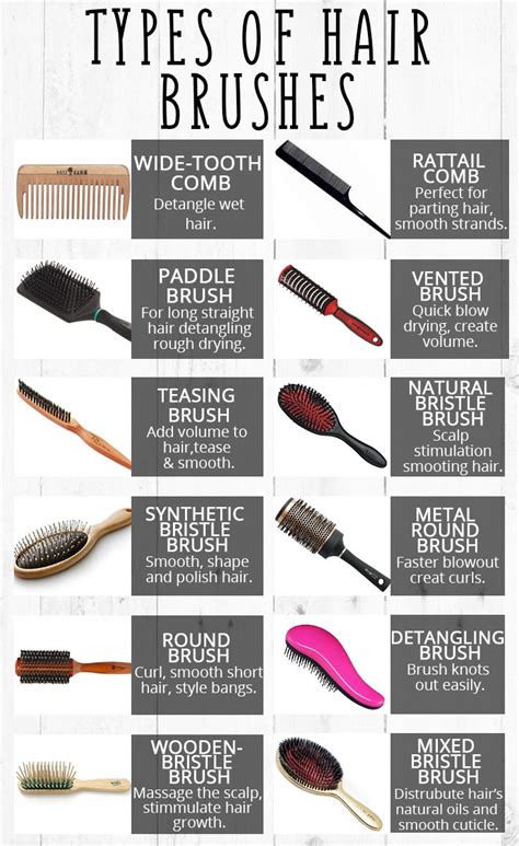 Types Of Hair Brushes Healthy Beauty Healthybeauty Types Of Hair