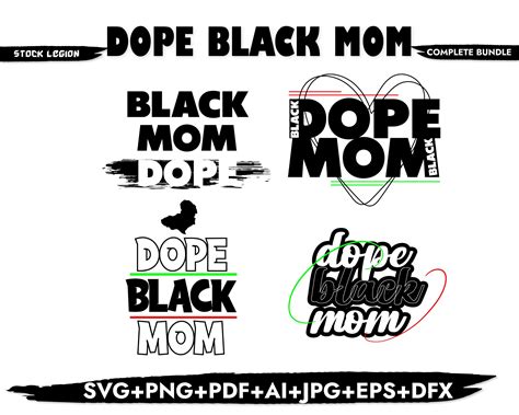 16 Dope Black Mom Svg Svg Bundle Mom Dope Svg Black Etsy