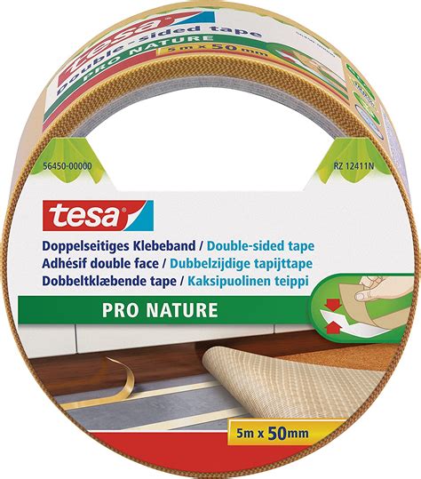 tesa doppelseitiges klebeband pro nature stark und vielseitig als verlegeband für böden sowie