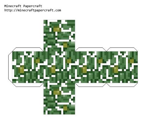 Papercraft Jungle Tree Leaves Sparse Minecraft Printables