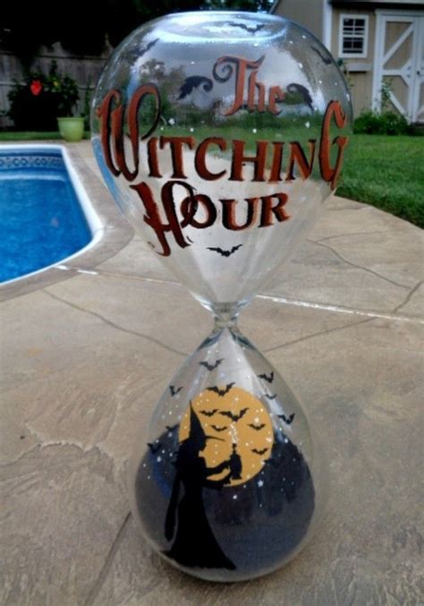 Halloween The Witching Hour 16 Tall Witchs Hour Glass Hp By Peggy G Halloween Fun