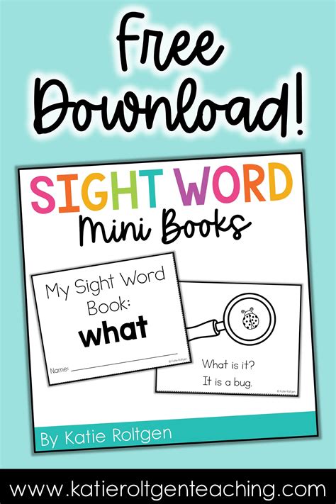 Free Sight Word Mini Book In 2021 Sight Words Kindergarten Preschool