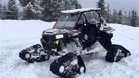 Polaris Rzr Turbo With Tracks Deep Snow Powder Youtube