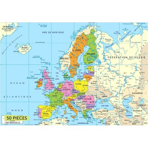 Buy Carte d'Europe 50 pièces. - Board Game - Puzzle ...