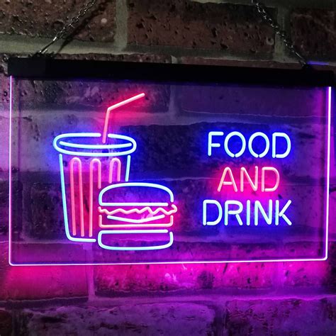 Soda Burgers Food And Drink Led Neon Light Sign In 2021 Neon Light