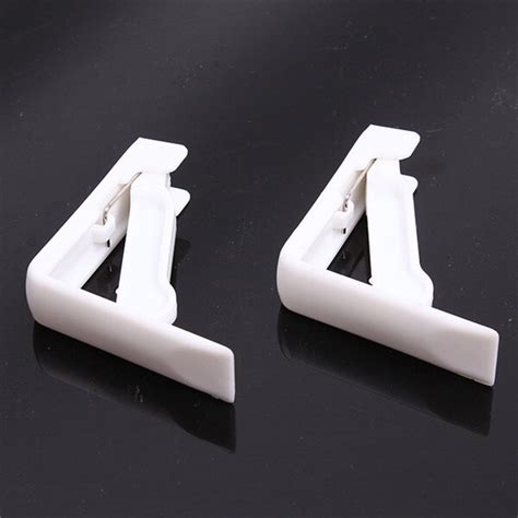 4pcs table cloth clip, stainless steel tablecloth clips table cover clamps ho. White Plastic Table Cloth Cover Clips Cover Clamp Desk Cloth Holder Spring Loaded Tablecloth ...