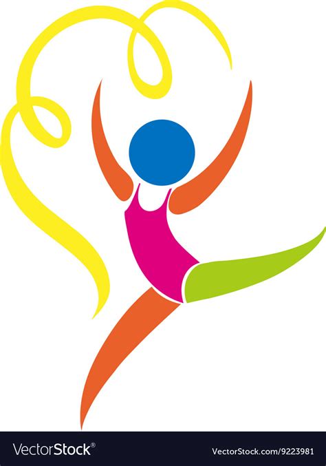 Check spelling or type a new query. Logo design for gymnastics Royalty Free Vector Image