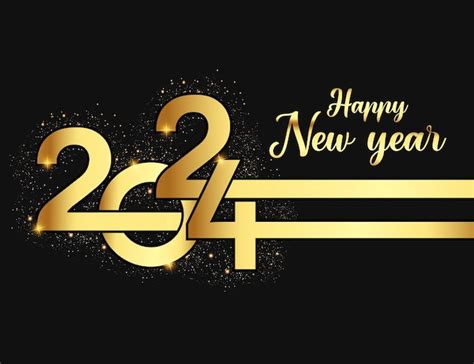 Premium Vector Vector Happy New Year 2024 Banner In Modern Style