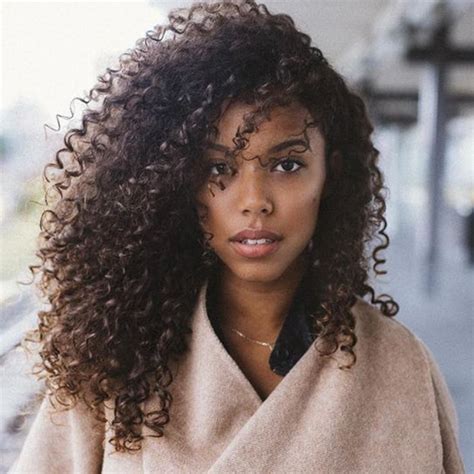 Today it's so long though, that my natural curl pattern is much more relaxed . Image result for balayage curly hair 3B | Curly hair ...