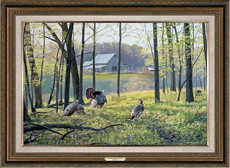 homesteaders wild turkey framed gallery canvas art print by jim kasper davinci emporium