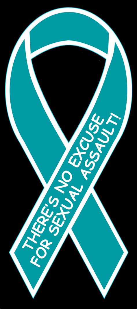 THERE S NO EXCUSE FOR SEXUAL ASSAULT Teal Ribbon Magnet Large
