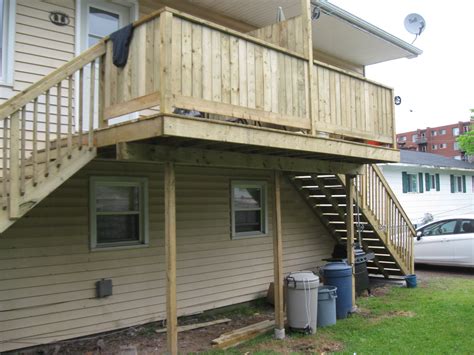 Elevated Two Section Attached Deck Custom Construction