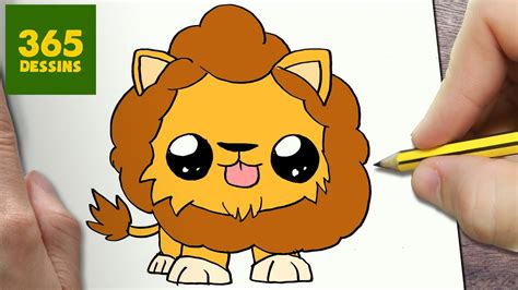 Comment Dessiner Lion Kawaii Étape Par Étape Dessins Kawaii Facile