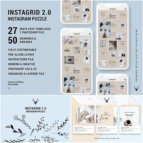 Instagram Puzzle Grid Template Free Download