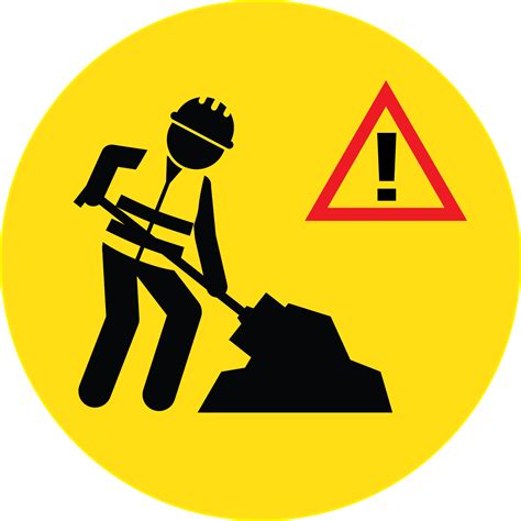 Clip Art Vector Flagger Working On Road Construction Road Clip Art