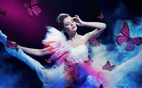 Girl And Butterfly Wallpapers Wallpaper Cave