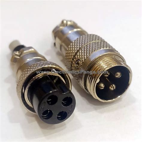 Gx12 4 4 Pin 12mm Male And Female Connectors Pair J12 Star International