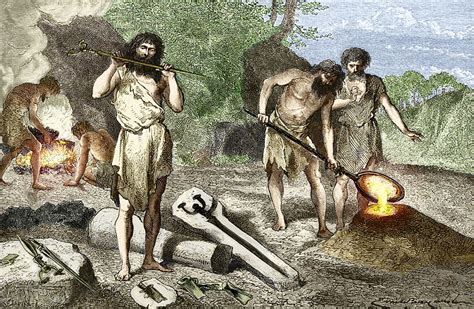 Early Humans Smelting Bronze Stock Image V Science Photo Library