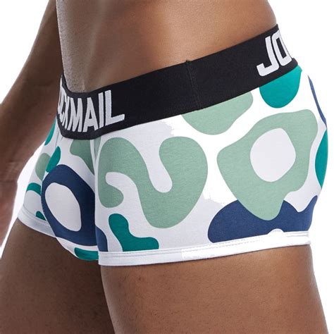 Jockmail Underwear Men Boxers Camouflage Cotton Sexy Man Panties