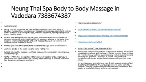 neung thai spa body to body massage in vadodara 7383674387 by golden heritage spa issuu