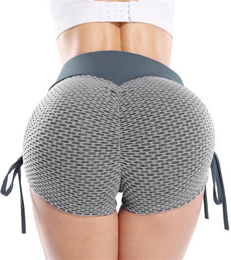 Qric Tiktok Leggings Short For Women High Waisted Yoga Pants Gym Ruched Butt Lifting Workout