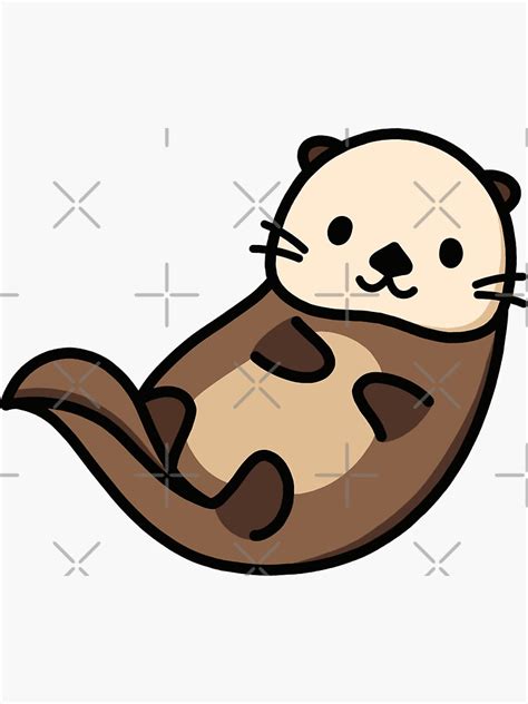 Otter Sticker For Sale By Littlemandyart Redbubble