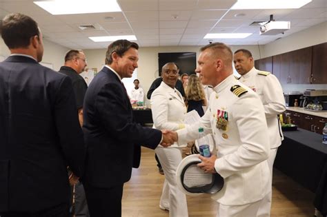 Governor Ron Desantis Presides Over Naval Station Mayport Change Of