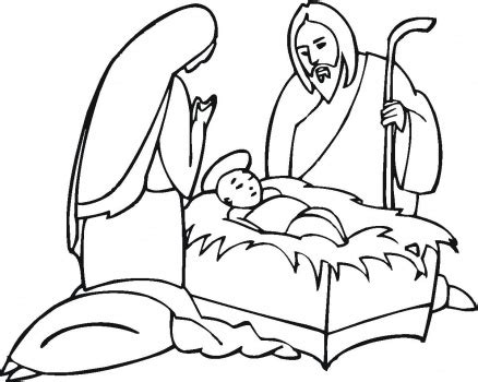 Baby Jesus Coloring Pages For Kids | Free Christian Wallpapers