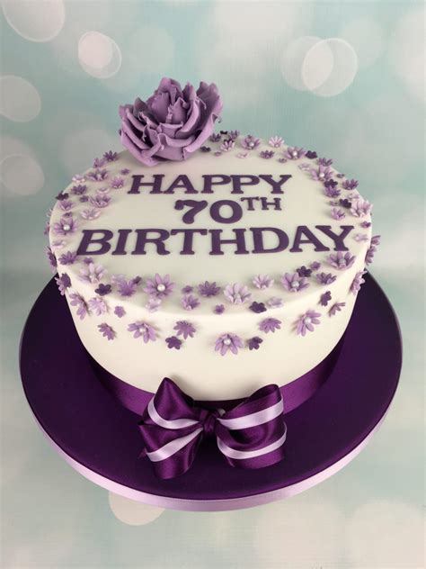 Purple Blossoms 70th Birthday Cake - Mel's Amazing Cakes