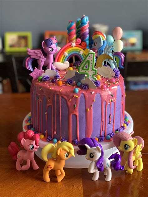 My Little Pony 4th Birthday Cake In 2020 Little Pony Cake My Little