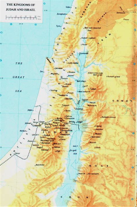 Divided Kingdom Of Israel And Judah Map