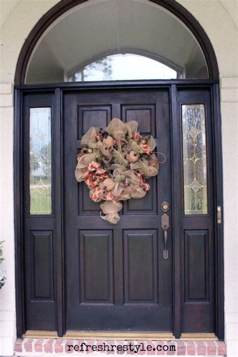 Smooth out the paint, working with the grain. Front Door Makeover with Java Gel Stain | General Finishes ...