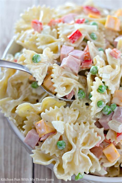 Easy Creamy Pasta Salad Recipe Kitchen Fun With My 3 Sons