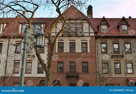 Tudor House On Forest Hill Street In Queens New York Editorial Stock