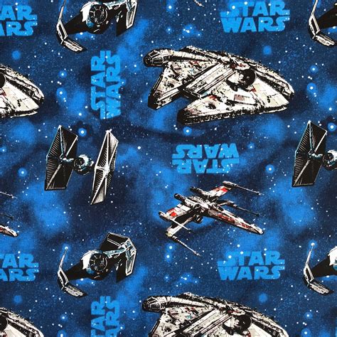 Star Wars Ships Cotton Fabric Remnant House Fabric