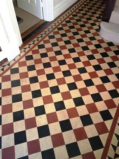 Lifeless Victorian Tiled Hallway Cleaned and Sealed in Weybridge - Tile Cleaners | Tile Cleaning