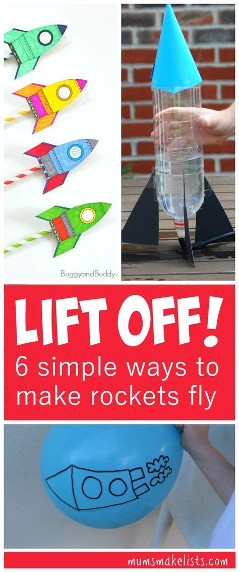 How To Make Rockets Fly Science Experiments Kids Rockets For Kids