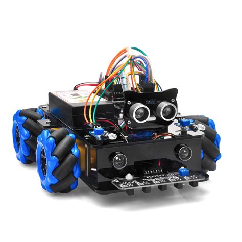 Line Tracking Obstacle Avoidance Smart Arduino Mecanum Wheel Robot Car