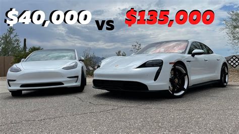 Porsche Taycan S Vs Tesla Model Comparison Youtube
